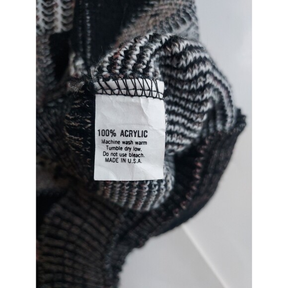 Vintage Mens Area by TAG Retro Geometric Acrylic Sweater Size L Made In USA - Picture 3 of 7